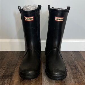 HUNTER - Black Rain Boots - Size 13